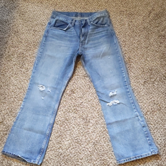 Levi's Denim - Levi's 517 cropped orange tab jeans 27